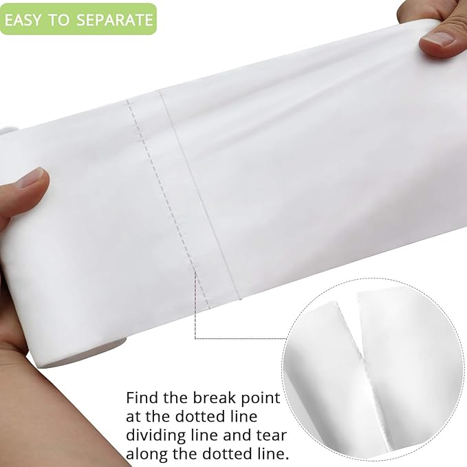 Biodegradable Bathroom Trash Bags 2 Gallon Garbage Bags, 100 Counts 7.5 Liters Wastebasket Trash Liners for Office Home, White