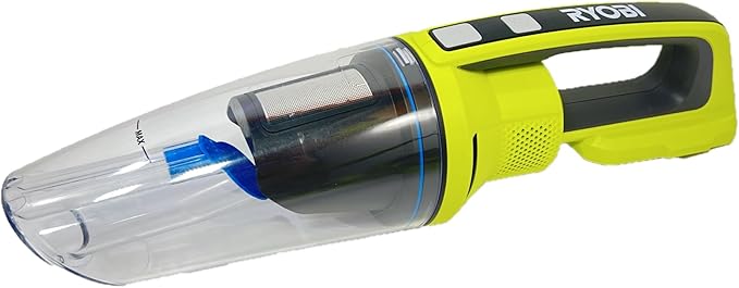 RYOBI 18V Cordless Hand Vacuum with Powered Brush PCL700B with 18V Cordless Wet/Dry Hand Vacuum PCL702B (Tools Only)