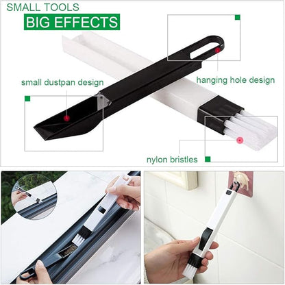 Window Groove Cleaning Brush Window Cleaner Tools,Hand-held Sliding Door Track Cleaning Brushes 6 Pieces for Sliding Door/Car Vents/Tile Lines/Shutter/Air Conditioner/Keyboard