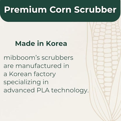 mibboom's Dish Scrubbers – Non-Scratch, Reusable Kitchen Sponges for All-Purpose Cleaning, Made in Korea, 4 Pack (7.6 x 7.4 in)