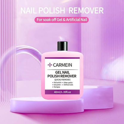 Nail Cleaner & Brush Cleaner & Gel Nail Polish Remover, 40ml/1.35fl.oz Must-Have Nail Care Trio (Nail Brush Cleaner setC)