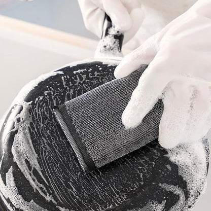 Swift-Scrub Non-Scratch Wire Steel Scrubber for Sustainable Cleaning of Utensils, Dishes, Counters, Sinks and Wet and Dry Cleaning Multipurpose Dish Wash Scrubber | (Metal-Wire Sponge Pad, Pack of 4)