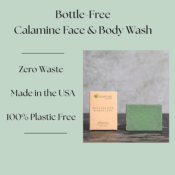 Aspen Kay Naturals Dead Sea Mud and Neem Soap - With Organic Shea Butter & Olive Oil. A Wonderful Neem Face Wash for all Skin Types. Handmade Soap - Made in USA. (3 pack)