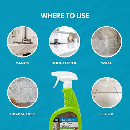 StoneTech Soap Scum Remover, 24OZ (709ML) Spray Bottle