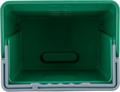 Restaurantware-Clean Tek Professional 6 Quart Cleaning Bucket, 1 Utility Pail with Handle - Heavy-Duty, Portable, Green Plastic Washing Pail, Perfect for Household, Outdoor, Car Wash and More