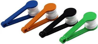GBSTORE 5 Pcs Mini Sun Glasses Eyeglass Microfiber Spectacles Cleaner Soft Brush Cleaning Tool Mini Microfiber Glasses Eyeglasses Cleaner Cleaning Clip (Random Color)