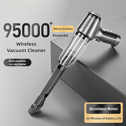 Handheld Vacuum Cleaner Cordless, Portable Keyboard Handheld Vacuum, 12000Pa Mini Wireless Vacuum Cleaner with 3 in 1 Brushless Motor and TypeC for Car,Home,Pet,Office