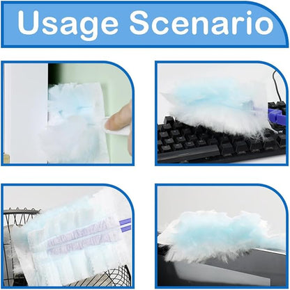 Electrostatic Flash Dust Magnet Refills, Disposable Blue Cleaning Dusters - Fluffy Microfiber Pads for Home, Car, Office and Blinds, No Handle Included (Blue 20pcs)