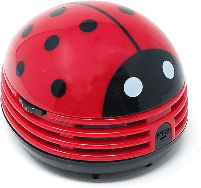 allydrew Cute Portable Mini Vacuum Cleaner for Home and Office, Ladybug