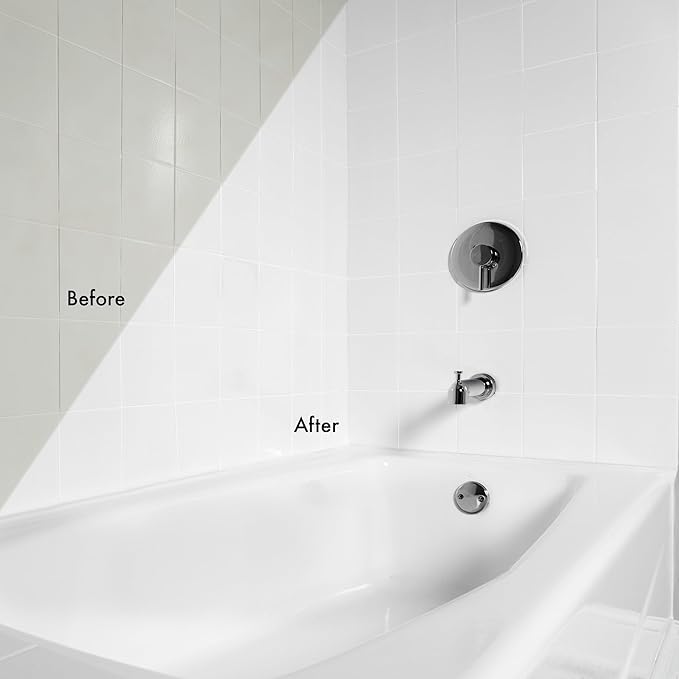 Rust-Oleum 384165 Tub And Tile Refinishing 2-Part Kit, 32 oz, Gloss White
