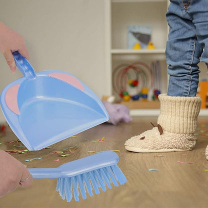 Zerodeko 1set Dustpan and Broom Home Cleaning Ergonomic Design for Desktop Car Interior and Narrow Corners Portable Dustpan Supplies Convenient Dust Cleaning Tools