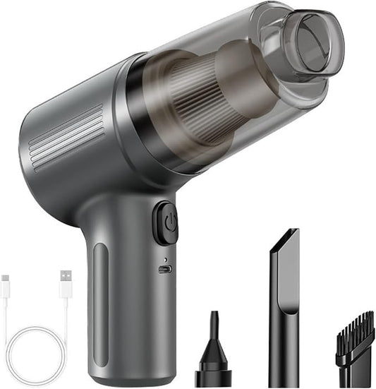 Wireless Handheld Car Vacuum Cleaner Portable Cordless, Vacuum Cleaner with Multi-nozzles, Portable Mini Handheld Wet/Dry Cordless Car Vacuum Cleaner (Gray)