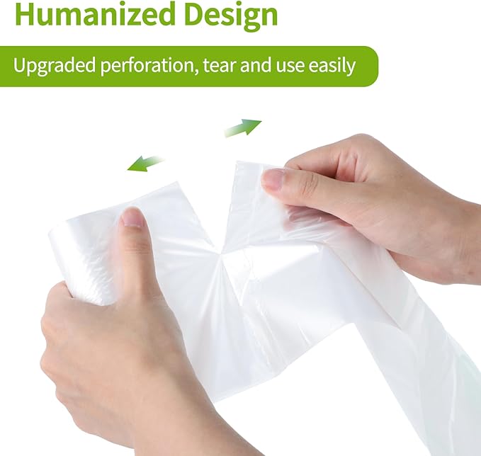 Small Trash Bags 1.2-Gallon: Bathroom Trash Bags Small Garbage Bags Clear Trash Bag for Bathroom Bedroom Office - Mini Trash Liners (Clear, 150 Counts)