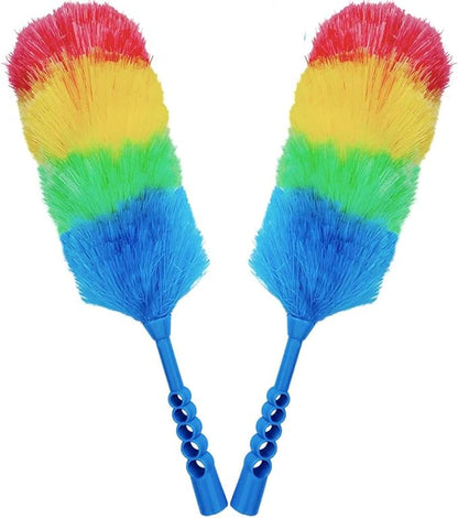 2 Pack Upgrade 19” Static Duster Beandable and Washable - More Fibers Bigger Head Less Loss of Fiber Duster