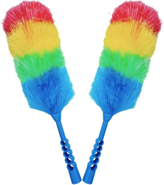 2 Pack Upgrade 19” Static Duster Beandable and Washable - More Fibers Bigger Head Less Loss of Fiber Duster