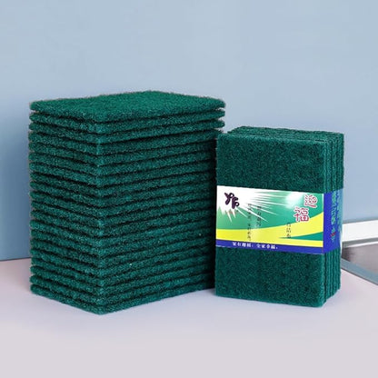 50Pcs Heavy Duty Scour Pads, Non-Scratch Scour Pads, Reusable Household Scrub Pads for Dishes, Kitchen Scrubbers & Metal Grills, Dish Scrubber Scouring Pads