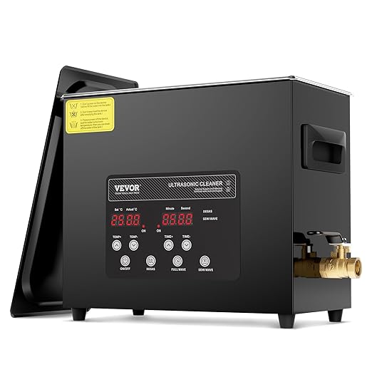 VEVOR 6L Ultra Sonic Cleaner, 180W Digital Ultrasonic Cleaning Machine with Gentle Mode & Upgraded Degassing, 40kHz Industrial Ultrasound Cleaner with Heater & Timer for Retainer, Jewelry, Tools