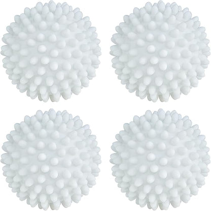 Dryer Balls 4 Pack - Non-Toxic Reusable Dryer Balls (White)