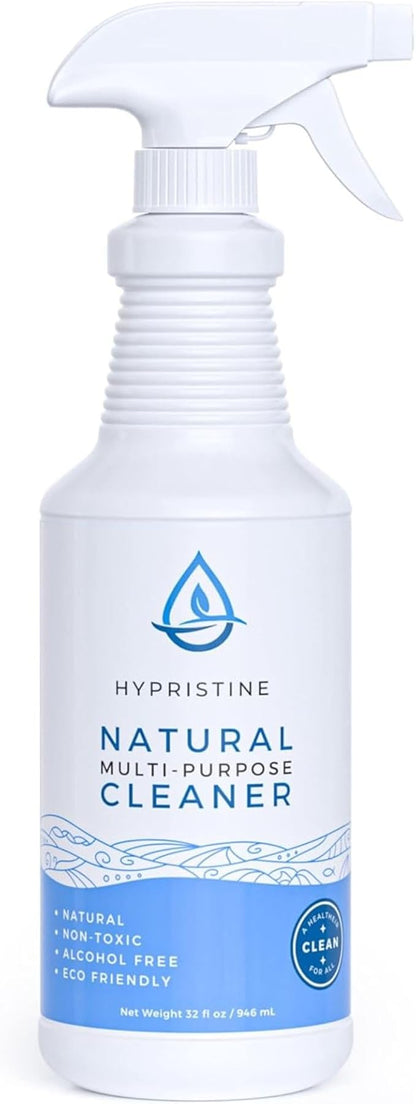 HYPRISTINE PURE Hypochlorous Acid Spray, Multi-Purpose Cleaner, Superior Shelf Life, 0% Bleach, 0% Alcohol, Food Contact Safe, Eliminate Non-Living Allergens, Remove Pet Odor, Clean Any Surface