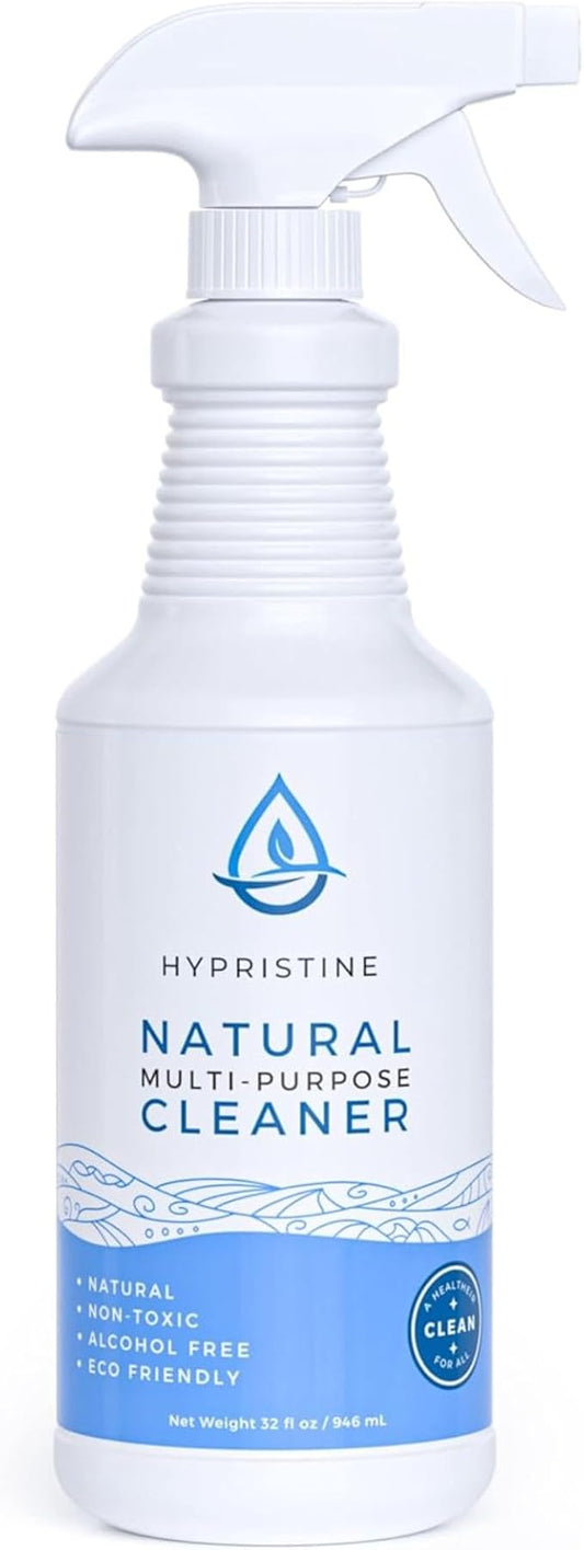 HYPRISTINE PURE Hypochlorous Acid Spray, Multi-Purpose Cleaner, Superior Shelf Life, 0% Bleach, 0% Alcohol, Food Contact Safe, Eliminate Non-Living Allergens, Remove Pet Odor, Clean Any Surface