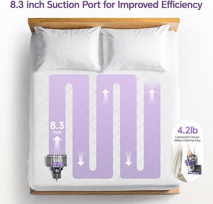 Mattress Vacuum Cleaner 18Kpa Bed Vacuum Cleaner with Smart Dust Sensor,253.7nm UV-C Light,HEPA Filter,150°F Heat,500W Powerful Handheld,for Bed,Sofa,Couch,Crib Gift Ideas for Women