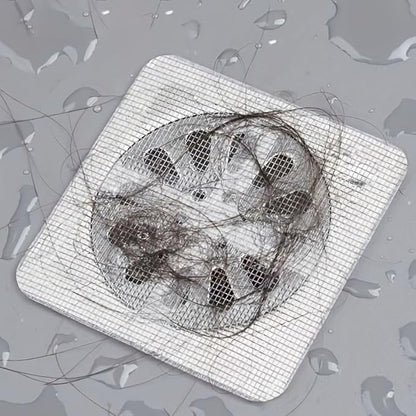 Shower Drain Cover Hair Catcher - 50 Pcs Disposable Hair Drain Stickers Shower Drain Mesh Stickers, Bathroom, Laundry, Bathtub, Kitchen, Sink, for Human and pet Hair (50)