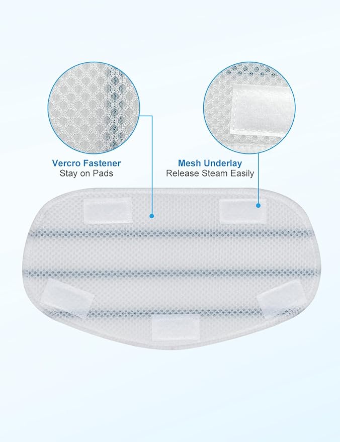 8 Pack Pur Steam Mop Pads Compatible with PurSteam ThermaPro 10-in-1 and 211 Steam Mop Cleaner Microfiber Pur Steam Mop Replacement Pad Washable Reusable Steam Mop Pads for Steamer Floor Cleaning