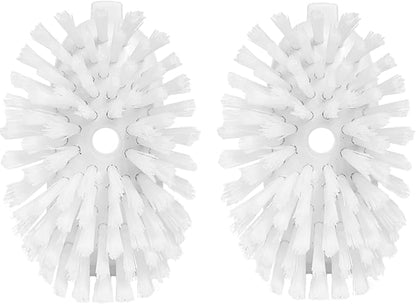 Dish Brush Refills, Dish Scrubber Replacement Heads Compatible with OXO Soap Dispensing Dish Brush, Nylon Bristles with Built-in Scraper, Suitable for Non-Stick Cookware, 2 Pack