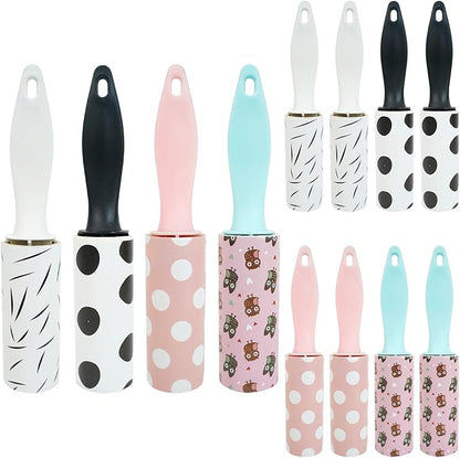 8 Pcs Mini Lint Roller, Lint Roller for Travel Size Sticky Removing Tool House Essentials for Pet Hair Removal Travel Clothes Gifts Bags Furniture Car Seat