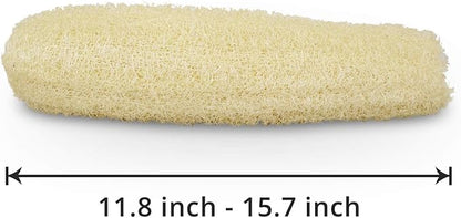 Natural Organic Loofah Sponges Large Exfoliating Shower Bath Loofah Luffa Loofa Body Scrubbers Sponges for SPA Beauty Bath and Radiant Skin, Pack of 4