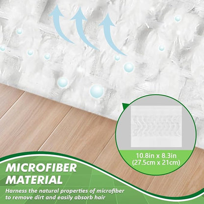 GLIMGLINT Heavy Duty Dry Sweeping Cloths Compatible with Swiffer Sweeper, Disposable Duster Mop Pads Refills for Floor Cleaning, Pet Hair, Dust and Dirt, Dry Cloths for Wood Floors, 32 Count