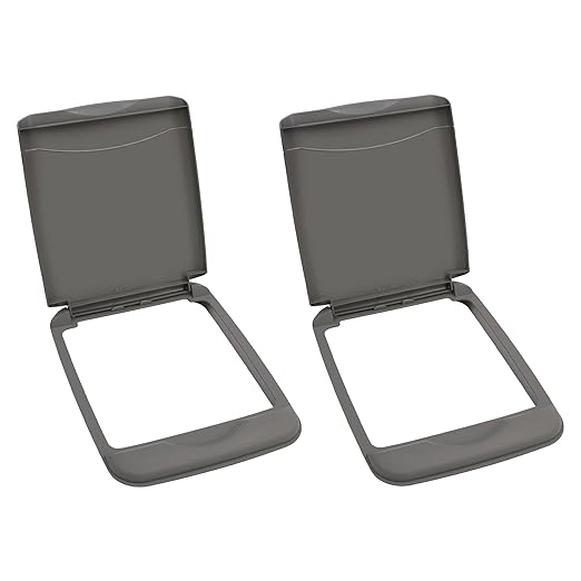 Rev-A-Shelf 35 Qt Under Sink Garbage Can Lid, Kitchen and Bathroom Cabinet, Replacement Plastic Trash Bin Lid Only, Gray, RV-35-LID-13-1-40, 2 Pack