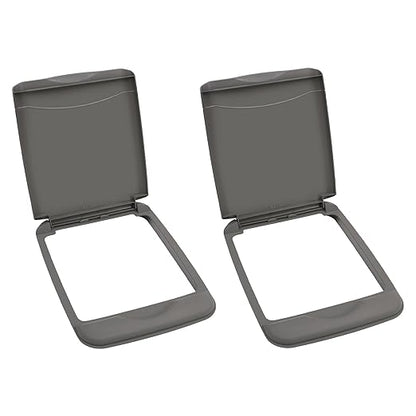 Rev-A-Shelf 35 Qt Under Sink Garbage Can Lid, Kitchen and Bathroom Cabinet, Replacement Plastic Trash Bin Lid Only, Gray, RV-35-LID-13-1-40, 2 Pack
