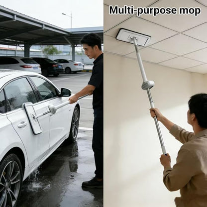Wet Dry Flat Microfiber Mop for Hardwood Floors, 6 Washable Pads Included, 360° Swivel Mop for Home Kitchen Tile & Laminate Floors