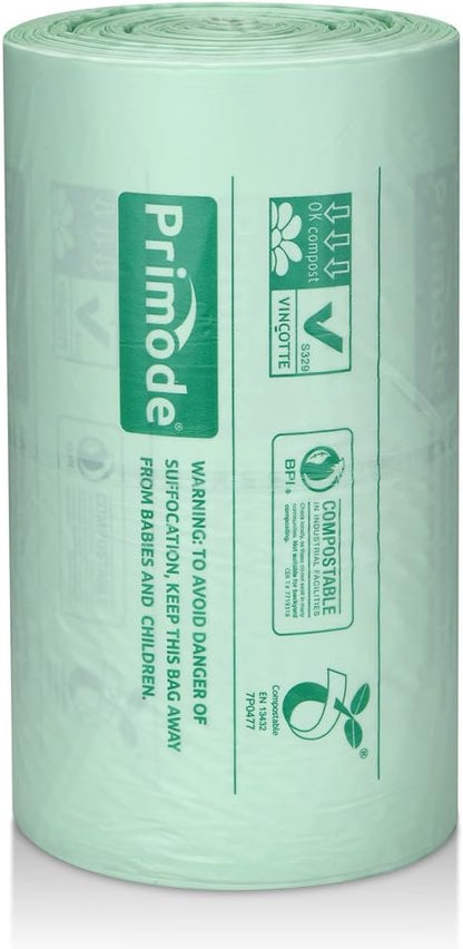 Compostable Bags, 2.6 Gallon Food Scraps Yard Waste Bags, 300 Count, Extra Thick 0.71 Mil. ASTM D6400 Compost Bags Small Kitchen Bag Certified by BPI and TÜV AUSTRIA