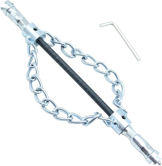 Flex‑Shaft Sewer Descaling Chain, Push-Type Rotary Cable for PVC Pipes, Toilets & Boilers, Compatible with 16mm Spring, Multi-Purpose Plumbing Tool