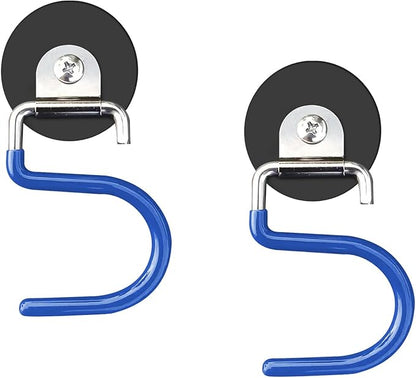 Magnetic Broom Hooks Broom Holder Do Not Require Drilling Warehouse Kitchen Refrigerator Metal Surface Suitable Broom Holder Wall Mount (Blue, Single)