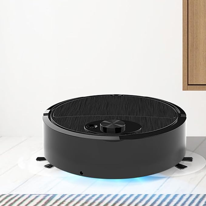 Mini Cleaner Sweeping Robot Super Suction Low Noise One Start Rechargeable Vacuum Cleaner Sweeping Mopping Robot Memory Multiple Cleaning Modes Black One Size