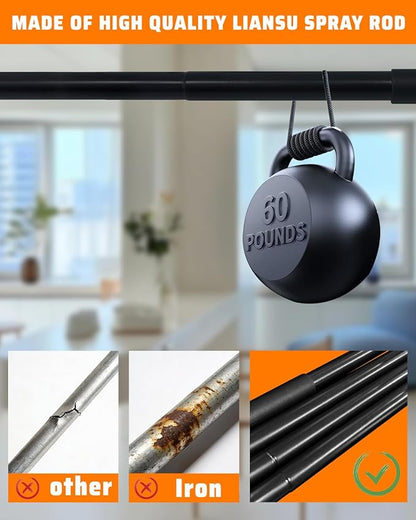 Heavy Duty Floor Squeegee for Concrete Floor– 14.2” Rubber Broom with Cloth Clip Design, 52” Extendable Window Cleaner, Squeegee Broom for Floor, Bathroom, Garage, Tile,Patio &Shower