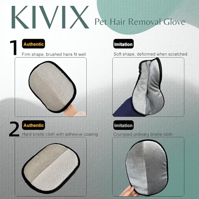 KIVIX Pet Hair Removal Tool Set Reusable Pet Hair Remover Glove Magic Brush Lint Roller & Dog Hair Cleaner