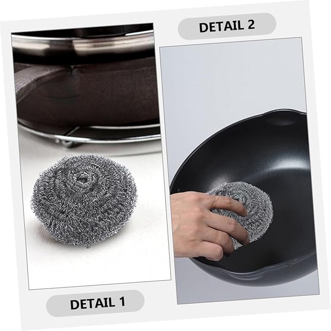 MAGICLULU 20pcs Scrubber for Pots and Pans Cleaning Balls for Ovens Grills and Kitchen Use Heavy Duty Metal Scrubbers for Efficient Cleaning