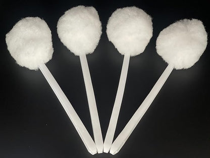 Bowl Brush Toilet Cleaning Brush Set Soft Polyester Head 15x5 inches White (8Pack)