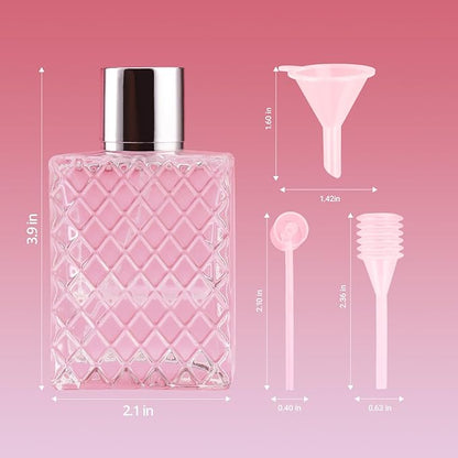 Glass Perfume Bottles Empty Refillable, 50ml /1.7oz Atomizer Sprayer for Perfume, Cologne Bottles Empty with Perfume Dispenser