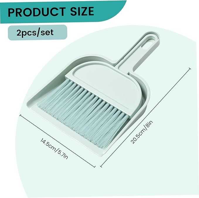 Mini Broom and Dustpan Set, Portable Handheld Sweeper, Portable Mini Hand Broom and Dustpan Combo for Home Table Keyboards Sofa Kitchen