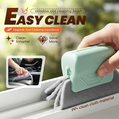 Magic Window Track Cleaner New Seal Creative Cleaner Tool for Window Slot Sliding Door Track Tile Lines Blinds skirting Features Pink Stuff Cleaner skirting Cleaning Tool Small Cleaning Brush. (1)