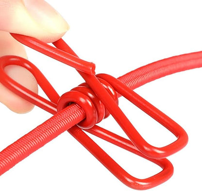 ALINNA Retractable Portable Clothesline, Travel Clothesline with 12 Clothespins for Indoor Laundry Drying, Outdoor Camping Accessories (Red)