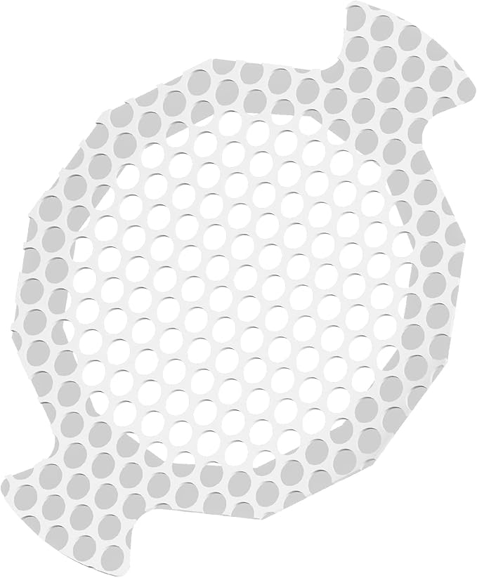 25 Pack, Disposable Shower Drain Hair Catcher Mesh Stickers, Disposable Hair Drain Catcher.(White,4.1inch), Hc2-4.1inRound-25