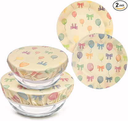 Beeswax Bowl Covers for Bread Proofing, 2 Pack 10 Inch Reusable Cotton Bread Covers with Elastic Edge, Fit 8''–11.5'' Mixing Bowls & Proofing Baskets for Sourdough, Mother Day Gift