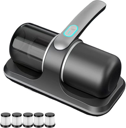 Bed Vacuum Dust Mites, 2025 Upgrade 12000pa Bed Vacuum, Mattress Cleaner Machine Deep Cleaner with Uv-C Light, 8,000 Vibrations Per Minute (Black)