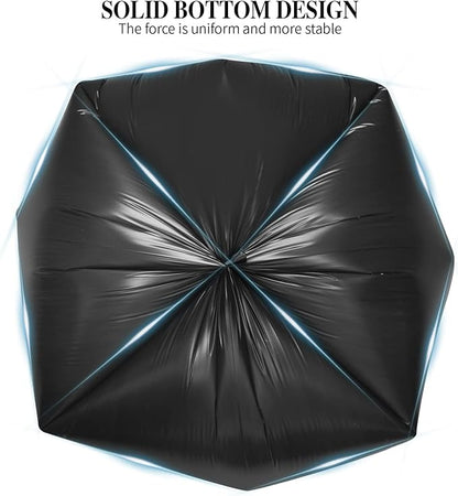 5 Rolls Small Trash Garbage Bags, 4 Gallon Strong Thin Material Disposable Kitchen Garbage Bags, Durable Plastic Trash Bags for Office Home Bedroom Garden Waste Bin, 100 Counts (Black)